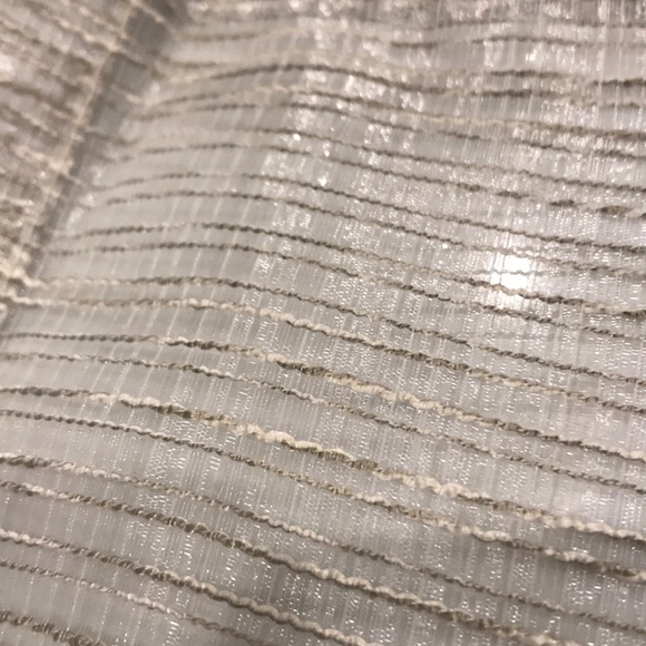 Sheer cream/silver accent curtains - Picture 4 of 7